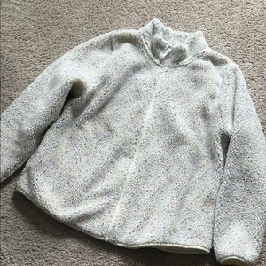 JCrew Women's Cozy White zipper jacket